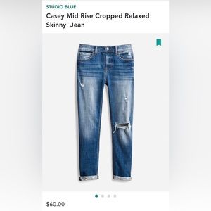 Casey Mid Rise Cropped Relaxed Skinny Jean
